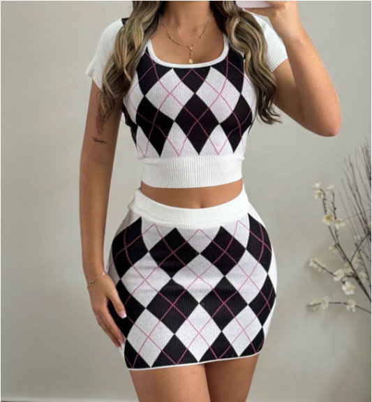 Conjunto en Hilo Diseño de Rombos