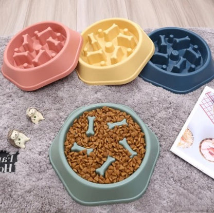Comedero / Plato Huesito Antirreflujo Plastico Perro