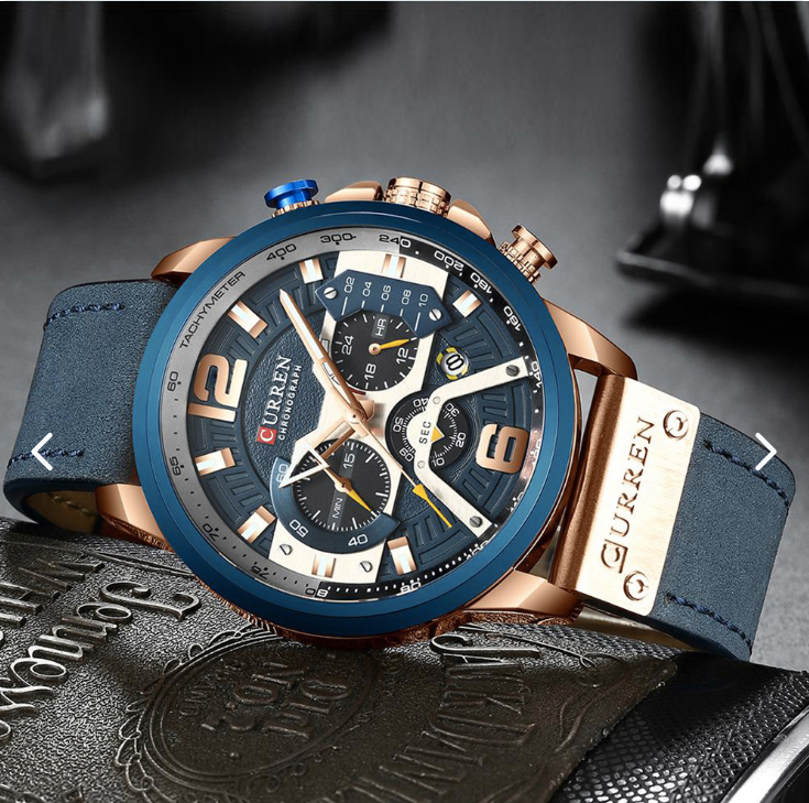 Reloj Para  Hombre Curren Pulso de Cuero 8329