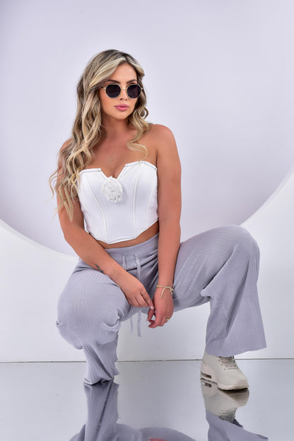 Pantalón Casual Dama Tejido de Punto Talla Única