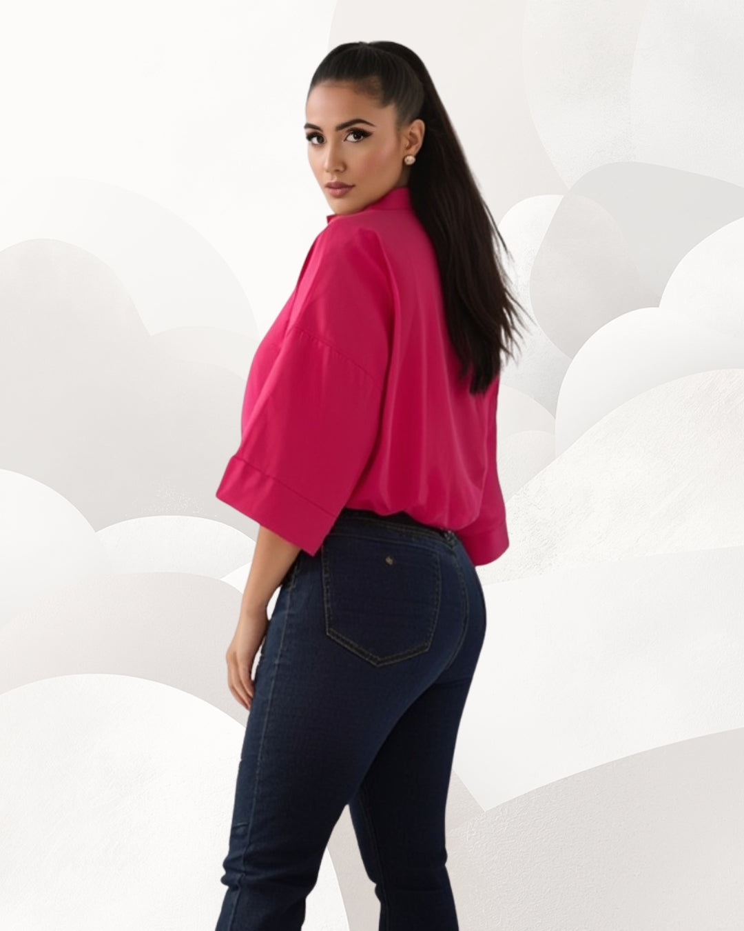 Blusa Dama Greta Manga Tres Cuartos