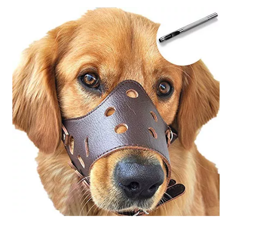 Bozal De Cuero Para Perros Sin Ladridos