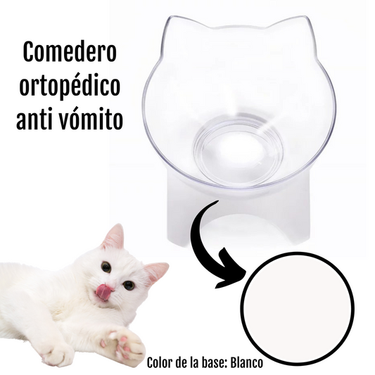 Comedero Ortopedico Anti Vomito Para Gato 13 Cm
