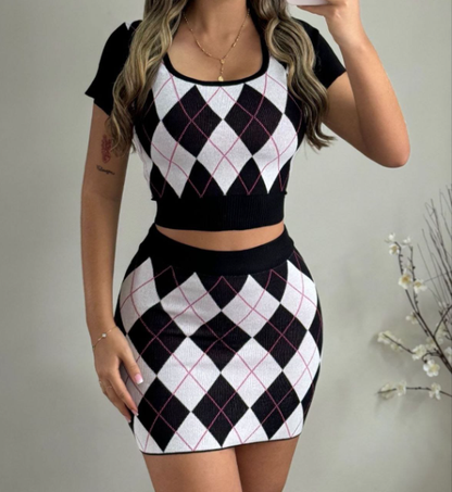 Conjunto en Hilo Diseño de Rombos