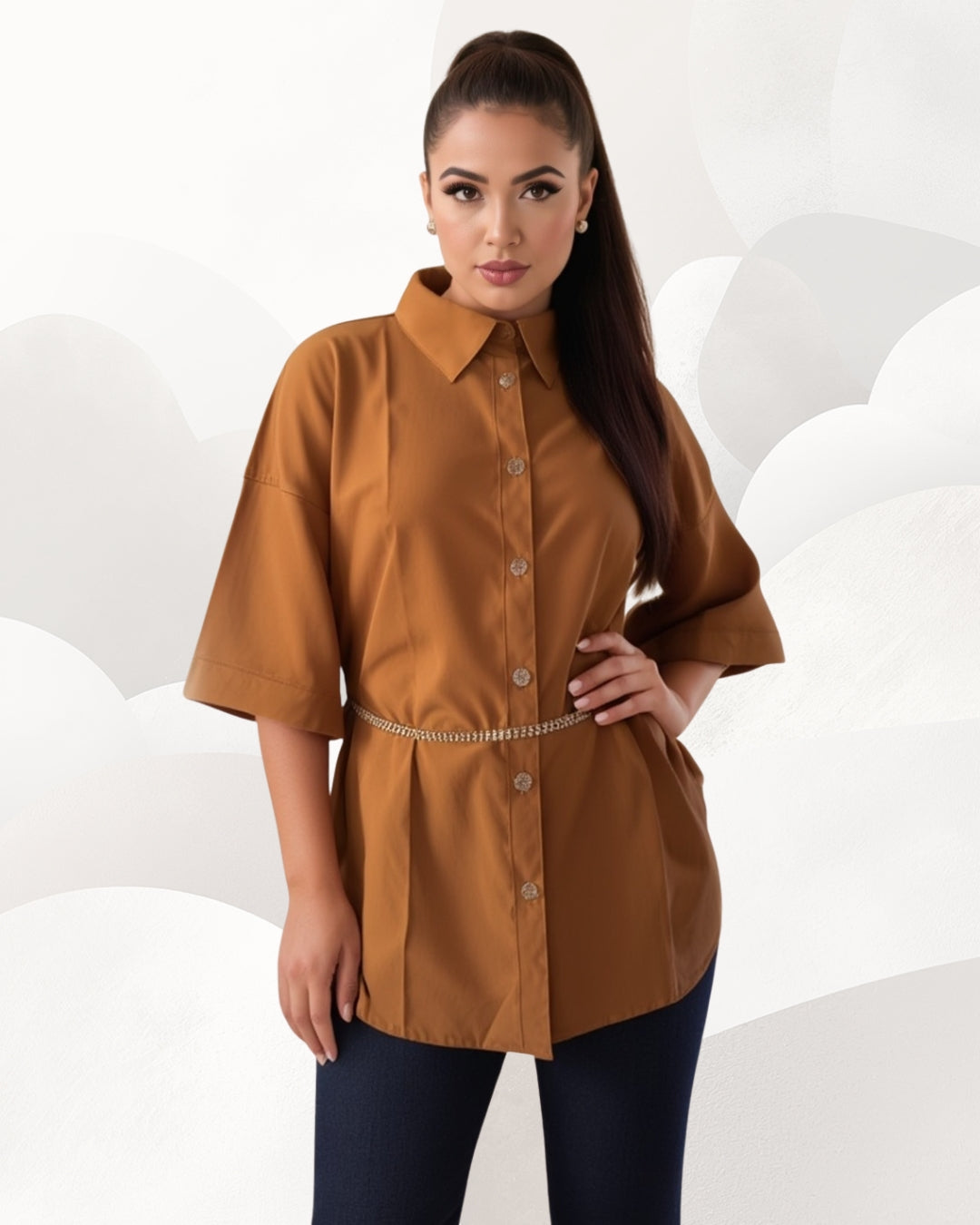 Blusa Dama Greta Manga Tres Cuartos