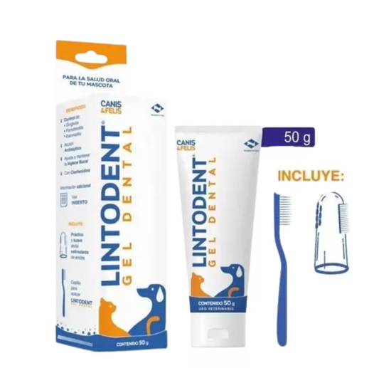 Gel Dental Perros Y Gatos Lintodent 50 G